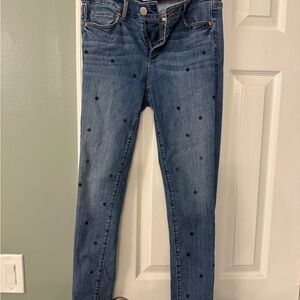Loft Polka Dot Skinny Jeans